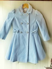 Girl’s 5-6 yrs Monsoon Traditional Blue Pea Coat.