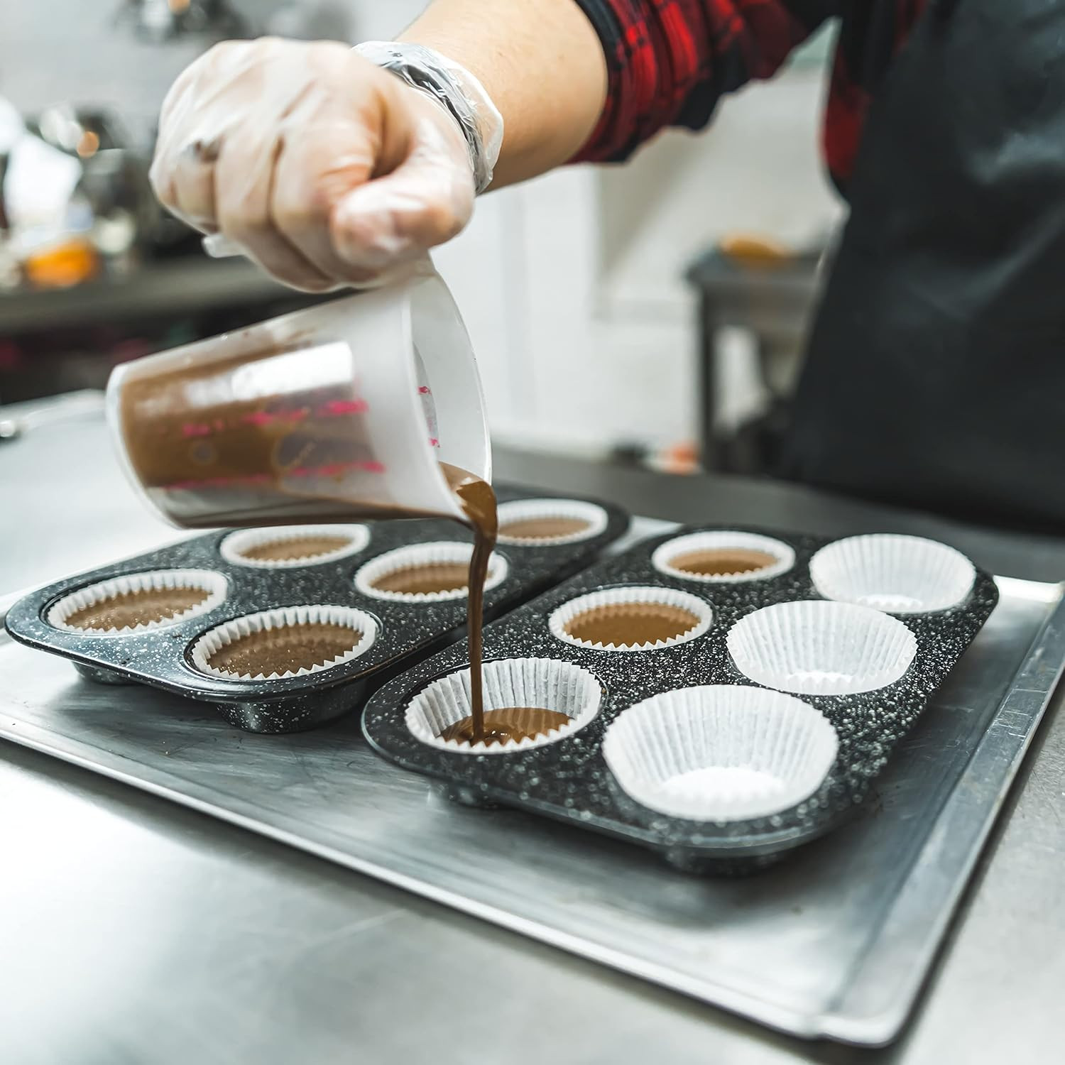 200pcs Standard Blue cupcake liners for baking,food-grade cupcake wrappers, grea