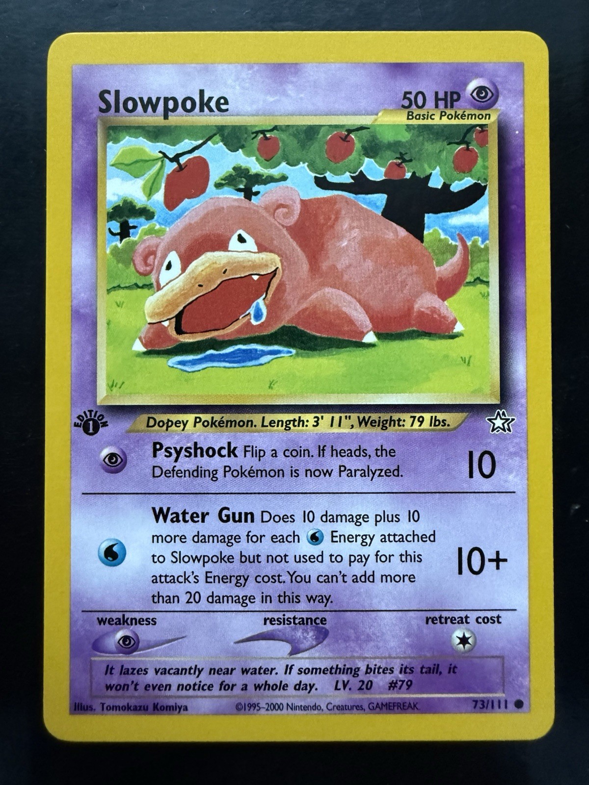 Pokemon Slowpoke 73/111 Neo Genesis Regular 1st Edition (NM)