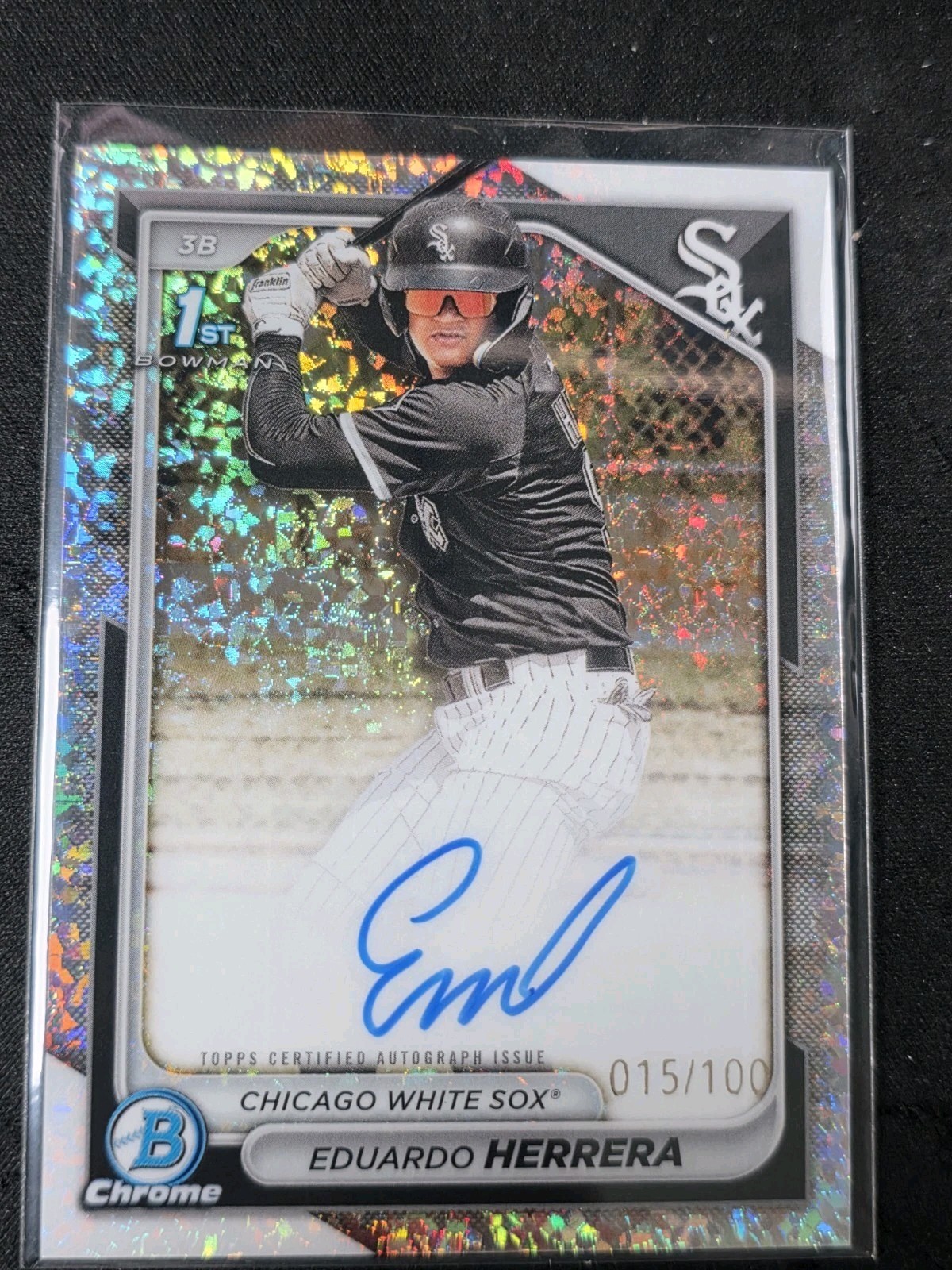 2024 bowman chrome - Eduardo Herrera cpa-eh 1st Autograph Mini Diamonds 15/100