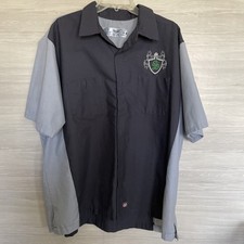 Red Kap Work Uniform Shirt Grey Short Sleeves Front Pockets Industrial Men  s XXL