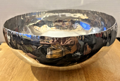 EARLY Michael Aram LUNA Bowl 9.25 Inch Diameter SIGNED w/ Full Name Late 80s