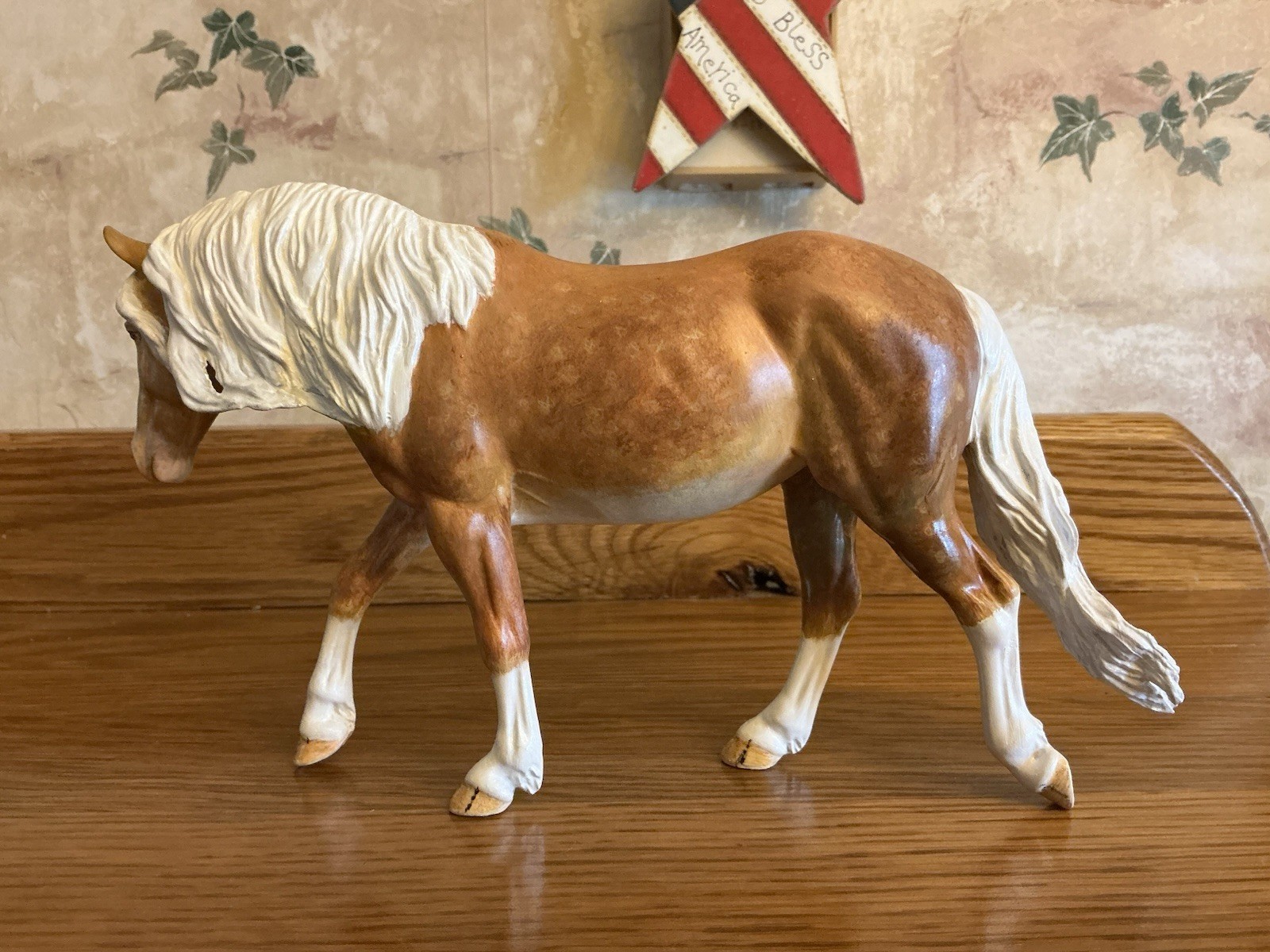 CUSTOM Breyer Dappled Palomino Pony / Horse - Artist: Jewel Nickel - 8.75” X 5”