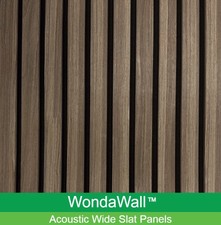 Wooden Wall Panels Wide Slat Acoustic Modern Decor 240x60 / 120x60 Many Colours