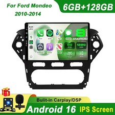 Autoradio 6+128 Go pour Ford Mondeo 2010-2014 Sat Nav CarPlay Android 16 RDS WIFI