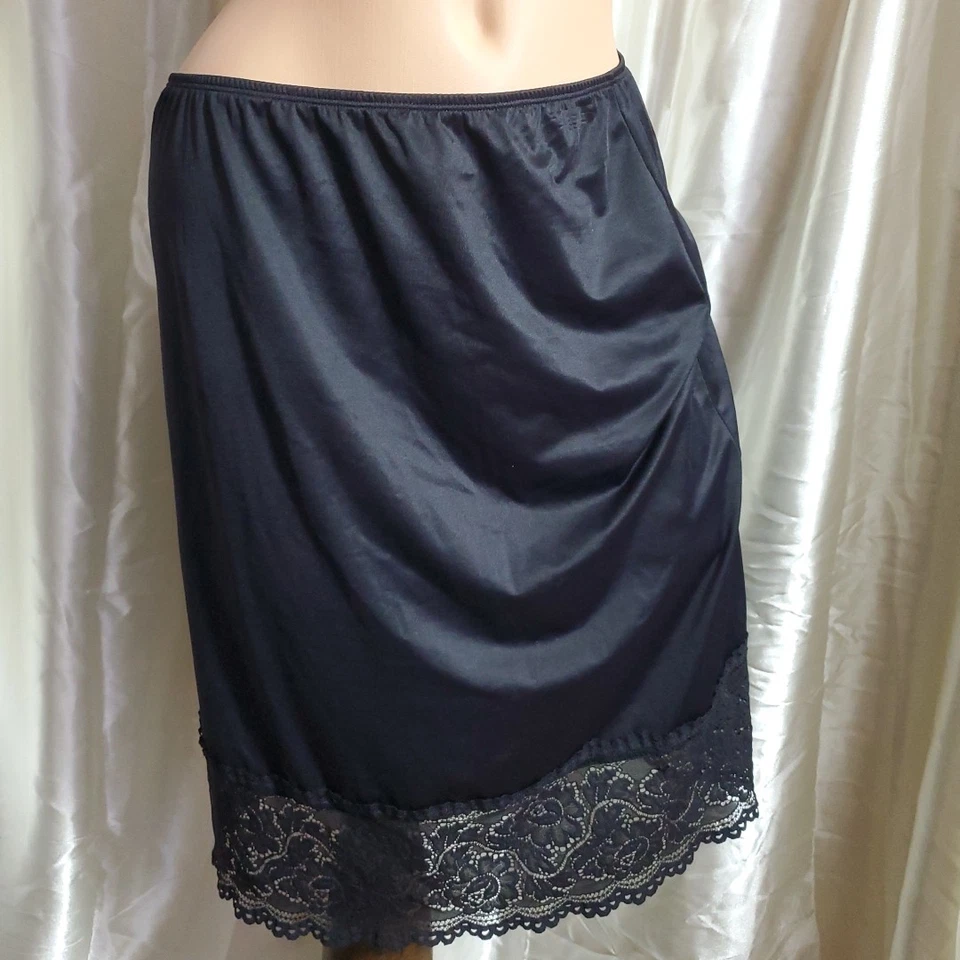Falda VANITY FAIR Media Slip NEGRA SEDOSA Sin Costuras Encaje MUJER PLUS 2XL Foto 3 de 4