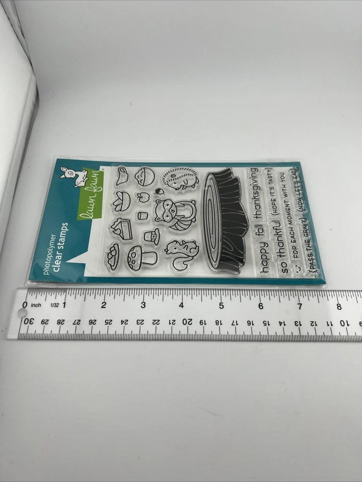 Estampillas adhesivas transparentes de fiesta de bosque cervatillo césped otoño animal Foto 3 de 3