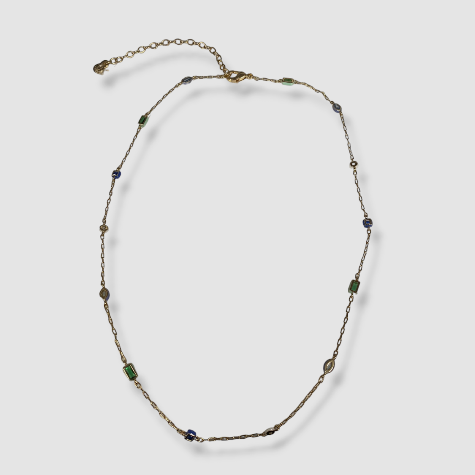 $58 BaubleBar Women's Gold Blake Mixed Crystal Station Necklace