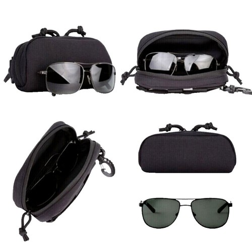 New BALMAIN PARIS Accessories SUNGLASSES CASE Black Leather Hard Clamshell Balmain Paris Eyeglass Sunglass Hard Case Black Clamshell  main image 3
