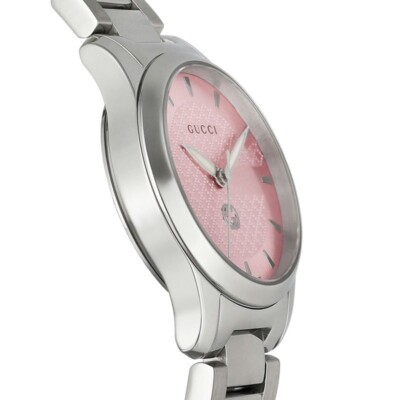 GUCCI 腕時計 レディース クォーツ ピンク G-TIMELESS YA1265047 Gucci Women's G-Timeless Pink Dial Stainless Steel Watch