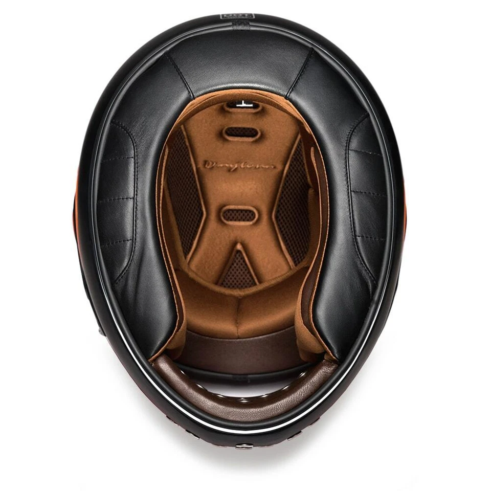 Casco Daytona Cascos Retro Corredor Aprobado por el DOT Cromo Casco de Motocicleta Foto 4 de 4