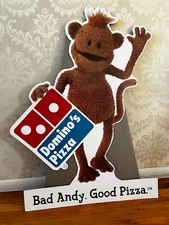 Bad Andy Domino's Pizza Advertising Store Floor Stand up Cardboard Display 2000