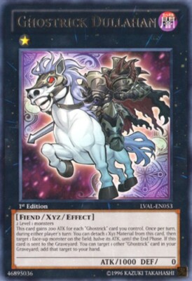 YUGIOH - Ghostrick Dullahan - LVAL-EN053 - Rare - Unlimited Edition - NM - FLAT 