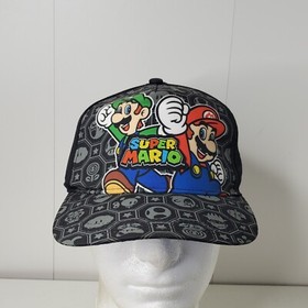 Official Nintendo SUPER MARIO BROS NES Video Game Luigi Adult Snapback Hat Cap