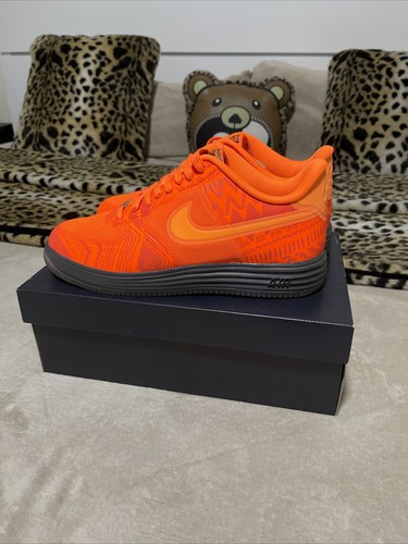 Size 11 - Nike Lunar Air Force 1 Fuse Bhm Orange/Brown Halloween Black History - Picture 6 of 17
