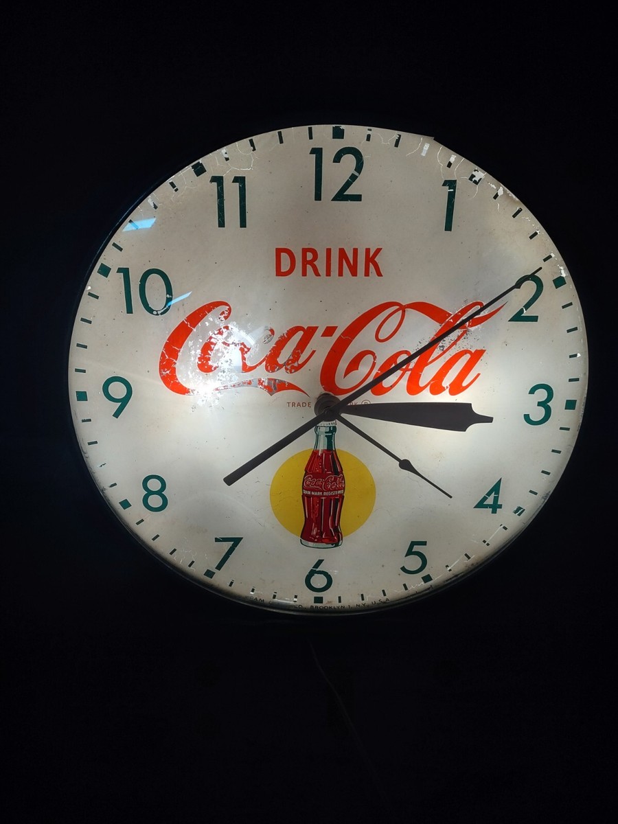 【激渋50s vintage Coca-Cola パムクロック社製 壁掛時計】 s-l1200.jpg