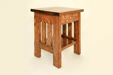 Amish, Plant Stand, Nightstand, End Table, Oak, Mission Style, Handcrafted, USA