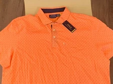 NWT Men's XL Polo Ralph Lauren Performance Jersey Polo Shirt Orange RL TNL Golf