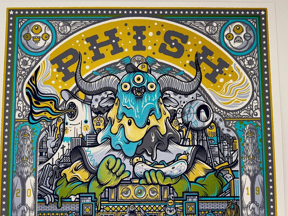 Phish Poster Fenway Park Boston MA 2019 #'d 88/1200 Silkscreen
