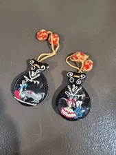 Vintage Collectible Handmade Pair Wooden Castanets Flamenco Dancers Bullfighter