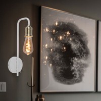 Wandlampe Wandleuchte Led Retro Filament Wohnzimmerlampe Edison Leseleuchte Weiß