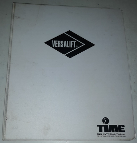 Versalift VST-240/236-N01 Non-Insulated Aerial Device Operators Manual in Binder - Picture 5 of 6