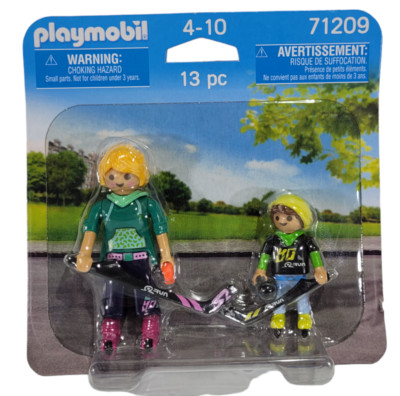Playmobil 71209 Duo Mutter und Kind Inliner Hockey Streethockey 13 Teile