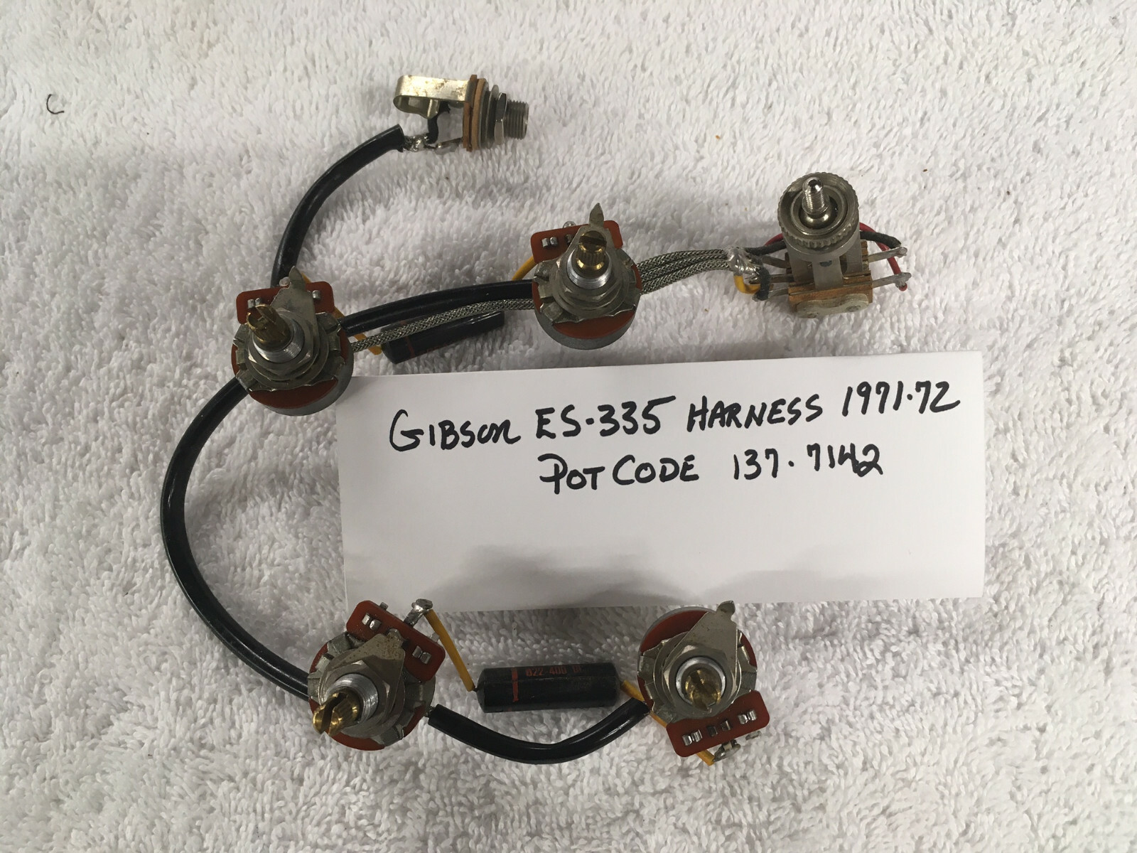 Gibson ES335 Wiring Harness Vintage 197172 Factory original parts eBay