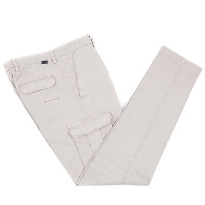 Luigi Borrelli Heavier Woven Twill Cotton Pants with Cargo Pockets 33 NWT