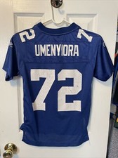 Osi Umenyiora New York Giants football Reebok boys blue jersey size small 8