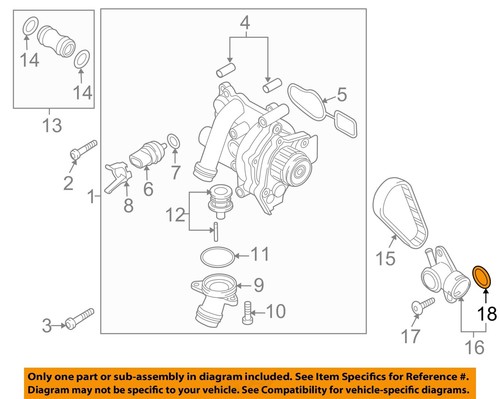 VOLKSWAGEN OEM 06-24 Arteon Cooling Water Pump-Flange Seal WHT001688 | eBay