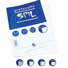 RISMA FOGLI PROTOCOLLO A RIGHE CON MARGINE USO BOLLO "UB" da 200 fogli