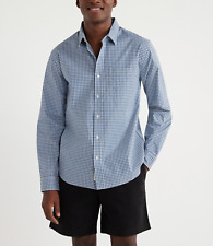 Free Assembly Men's Cotton Poplin Shirt with Long Sleeves, Size:S