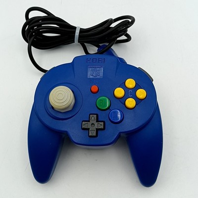 Nintendo 64 Hori Pad Mini Controller Blue Tested and Working From Japan N64