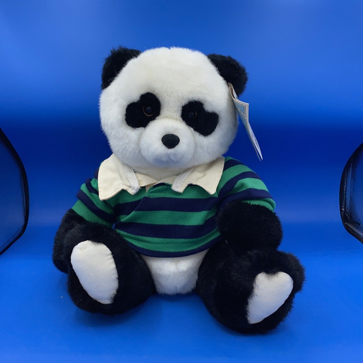 1993 Lands' End - Gund Vintage Plush Rugby Bear-Panda Plush With