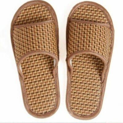 Men Women Summer Slipper Shoes Sandal Bamboo Weed Grass Non-slip Cool  Couple | eBay.de