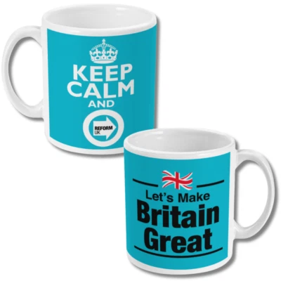 Reform UK Mug Nigel Farage Non Woke British Political Party Keep Calm Cup Gift