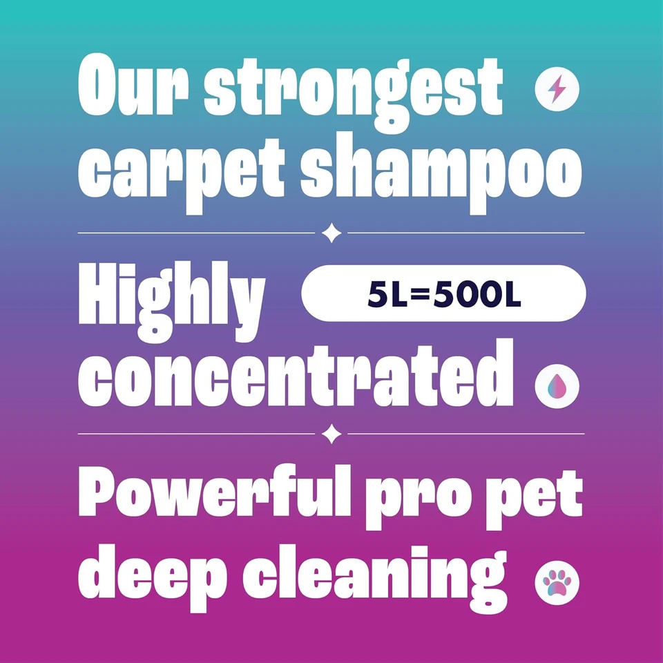Dirtbusters Pet Pro Teppichreiniger Shampoo Lösung (5L) Tiefenreinigung Fleckenrester - Bild 2 von 4