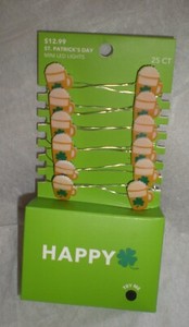 St. Patrick's Day Mini LED Beer Mug String Lights NIB Indoor Use Only