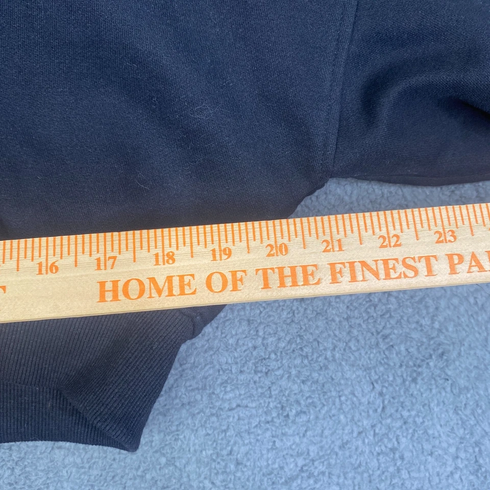 White Fox Cropped Full Zip Hoodie Size S/M Black Distressed SEE - Image 4 of 4