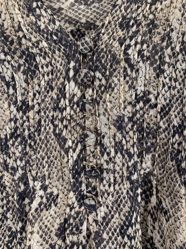 Veronica Beard Lowell Snake Print Silk Blouse With Camisole Size 0 Lightweight - Picture 5 of 13
