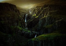 Landscape waterfall nature Custom Gaming Mat Desk