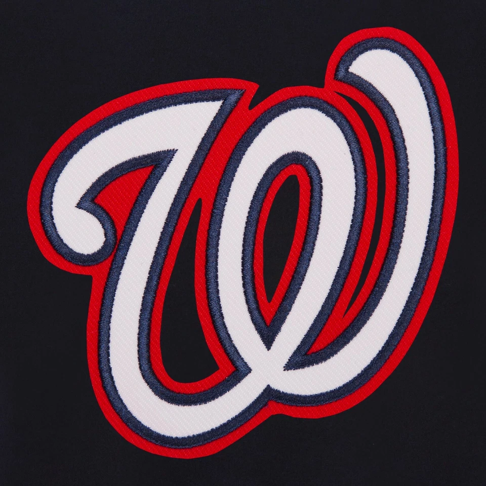 Шерстяная двусторонняя куртка MLB Washington Nationals JH Design с 2 логотипами спереди - Изображение 2 из 4