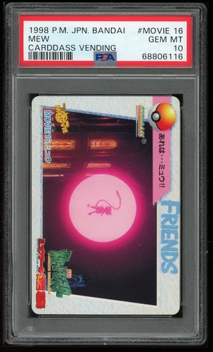 Pokemon Japanese Carddass Movie 16 Mew 1998 Card Bandai PSA 10 68806116