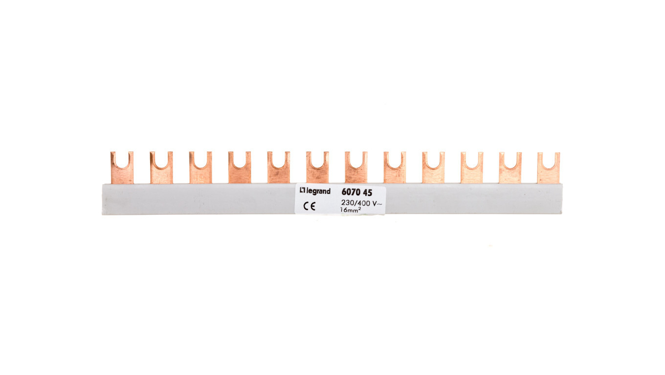 Connection rail 1P 80A 16mm2 fork (12 mod.) BI1 / 16x12 607045 /T2UK
