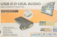 Image of USB 2.0 UGA AUDIO to DVI VGA HDMI Multi Display Monitor Converter Adapter for PC
