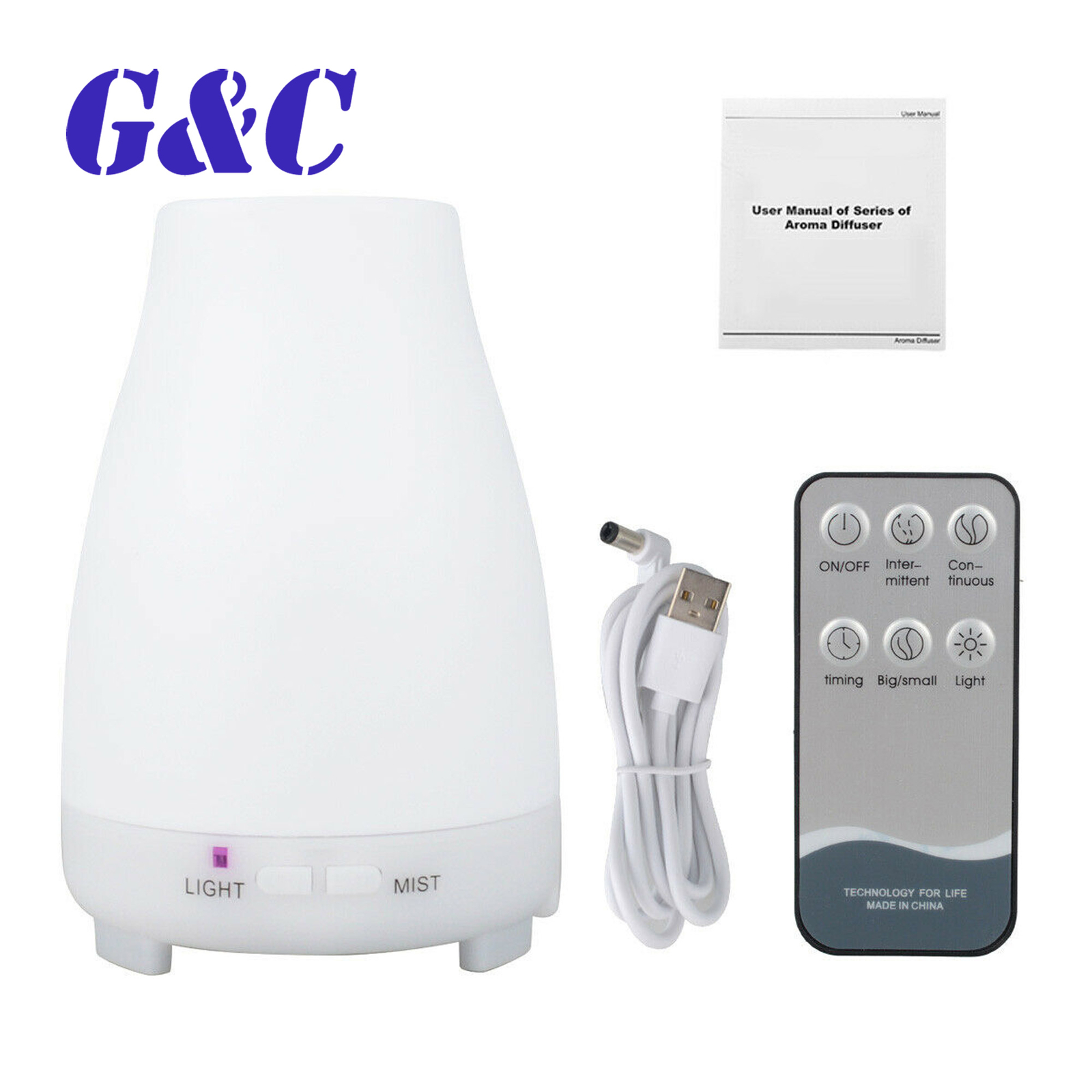 Aromatherapy Essential Oil Diffuser with 7-Color LED Cool Mist Ultrasonic Humidifier-image