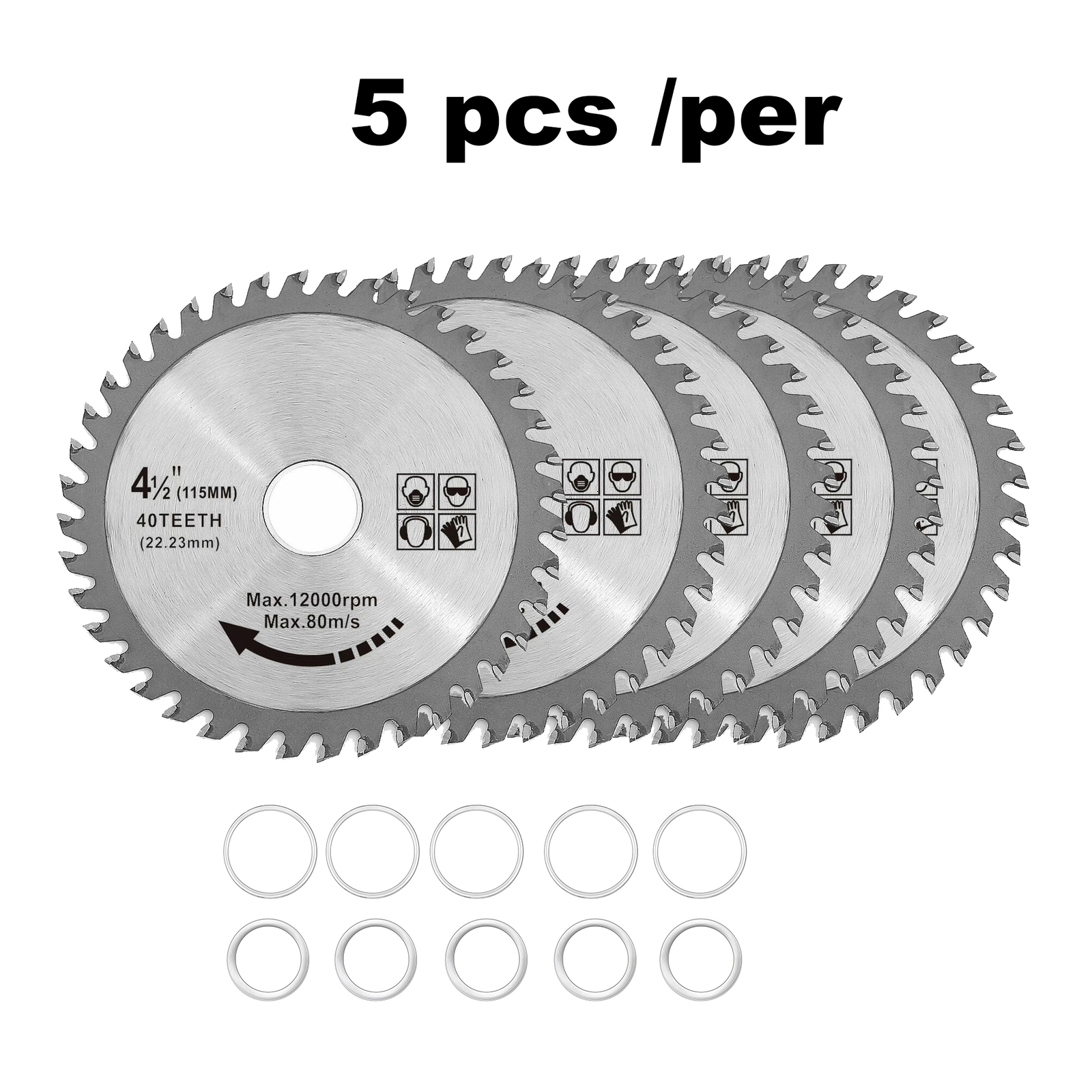 41/2Inch 40T Circular Saw Blade Arbor Alloy Steel Hard Wood Cutting