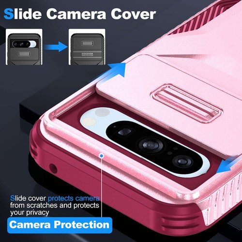 Shockproof Rugged Case For Google Pixel 9 Pro XL/8 Pro Sliding Lens Camera Cover - Bild 40 von 64