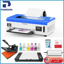 PUNEHOD A4 Roller DTF Printer Oven Heat Press Home Business DIY T-Shirt Printer 